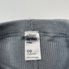 Load image into Gallery viewer, unisex Anko, ribbed cotton leggings / bottoms, GUC, size 00,  