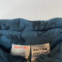 Load image into Gallery viewer, Boys Jack &amp; Milly, blue cotton zip romper, GUC, size 0,  