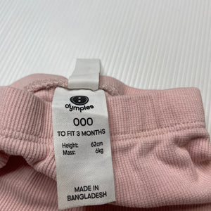 Girls Dymples, stretchy organic cotton blend shorts, EUC, size 000,  