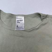 Load image into Gallery viewer, unisex Anko, green cotton bodysuit / romper, FUC, size 2,  