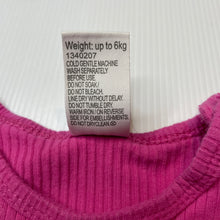 Load image into Gallery viewer, Girls Baby Berry, pink ribbed bodysuit / romper, FUC, size 000,  