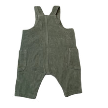 Load image into Gallery viewer, Boys Dymples, green ribbed velour overalls, EUC, size 000,  