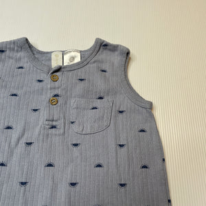 Boys Dymples, ribbed cotton summer romper, GUC, size 0,  