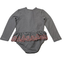 Load image into Gallery viewer, Girls Anko, striped long sleeve swim one-piece, EUC, size 2,  