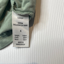 Load image into Gallery viewer, Girls Brilliant Basics, green cotton long sleeve tee / top, GUC, size 4,  