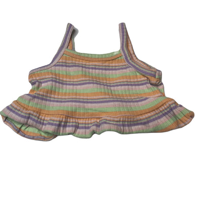 Girls Dymples, ribbed organic cotton blend summer top, EUC, size 00,  