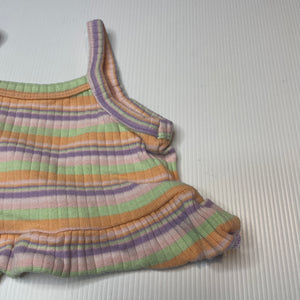 Girls Dymples, ribbed organic cotton blend summer top, EUC, size 00,  