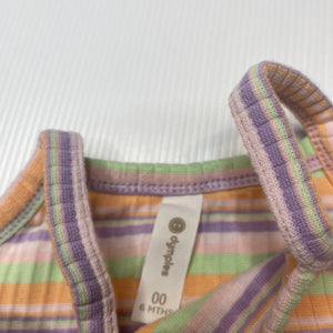 Girls Dymples, ribbed organic cotton blend summer top, EUC, size 00,  