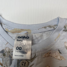 Load image into Gallery viewer, unisex Anko, cotton romper, Australian animals, EUC, size 00,  