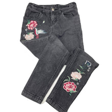 Load image into Gallery viewer, Girls Miss Understood, embroidered stretch denim jeans, adjustable, Inside leg: 59.5cm, GUC, size 8,  