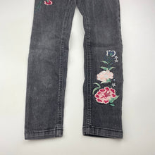 Load image into Gallery viewer, Girls Miss Understood, embroidered stretch denim jeans, adjustable, Inside leg: 59.5cm, GUC, size 8,  