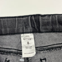 Load image into Gallery viewer, Girls Miss Understood, embroidered stretch denim jeans, adjustable, Inside leg: 59.5cm, GUC, size 8,  