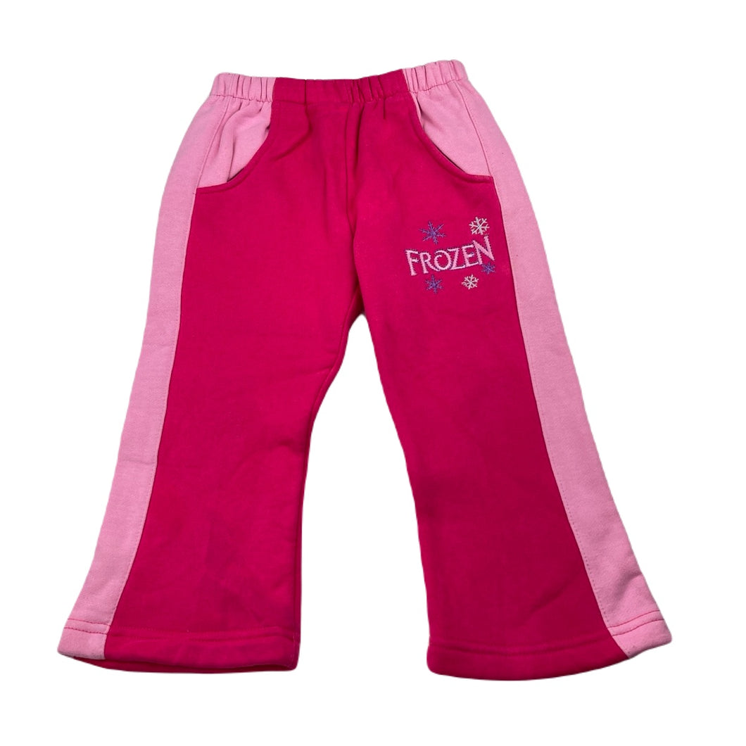Girls FROZEN, fleece lined track pants, elasticated, Inside leg: 31cm, FUC, size 2,  