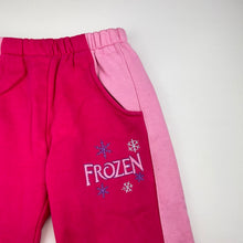 Load image into Gallery viewer, Girls FROZEN, fleece lined track pants, elasticated, Inside leg: 31cm, FUC, size 2,  