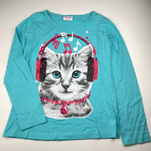 Load image into Gallery viewer, Girls Mango, cotton long sleeve tee / top, cat, FUC, size 16,  