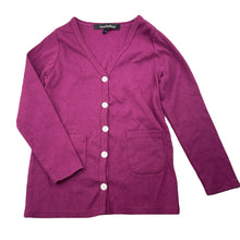 Load image into Gallery viewer, Girls Beau Hudson, magenta signature ribbed lightweight cardigan, GUC, size 4,  
