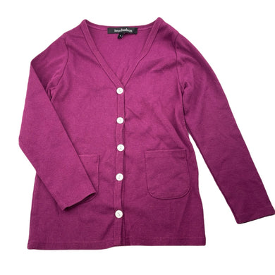 Girls Beau Hudson, magenta signature ribbed lightweight cardigan, GUC, size 4,  