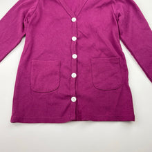 Load image into Gallery viewer, Girls Beau Hudson, magenta signature ribbed lightweight cardigan, GUC, size 4,  