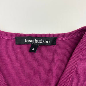 Girls Beau Hudson, magenta signature ribbed lightweight cardigan, GUC, size 4,  