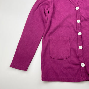 Girls Beau Hudson, magenta signature ribbed lightweight cardigan, GUC, size 4,  