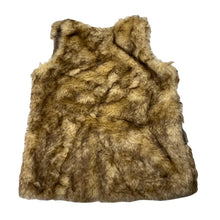 Load image into Gallery viewer, Girls CLAIRE, cotton lined zip up faux fur vest, GUC, size 4,  