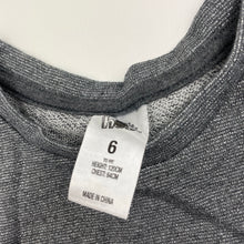 Load image into Gallery viewer, Girls H&amp;T, grey &amp; silver metallic long sleeve top, EUC, size 6,  