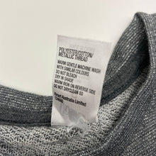 Load image into Gallery viewer, Girls H&amp;T, grey &amp; silver metallic long sleeve top, EUC, size 6,  