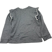 Load image into Gallery viewer, Girls H&amp;T, grey &amp; silver metallic long sleeve top, EUC, size 6,  