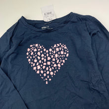 Load image into Gallery viewer, Girls Anko, navy cotton long sleeve tee / top, NEW, size 7,  