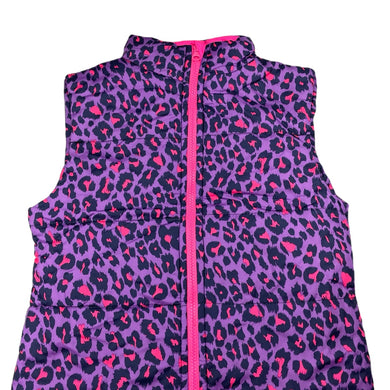 Girls Miss Understood, purple leopard print vest, EUC, size 10,  