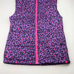 Girls Miss Understood, purple leopard print vest, EUC, size 10,  