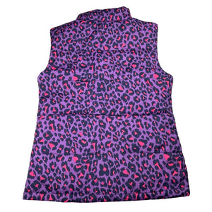Girls Miss Understood, purple leopard print vest, EUC, size 10,  