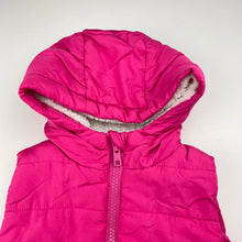 Load image into Gallery viewer, Girls Mango, pink hooded puffer vest / jacket, GUC, size 4,  