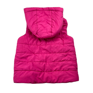 Girls Mango, pink hooded puffer vest / jacket, GUC, size 4,  