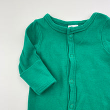 Load image into Gallery viewer, unisex Baby Berry, green ribbed coverall / romper, GUC, size 0000,  