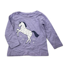 Load image into Gallery viewer, Girls Kids &amp; Co, cotton long sleeve tee / top, unicorn, FUC, size 2,  