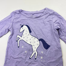 Load image into Gallery viewer, Girls Kids &amp; Co, cotton long sleeve tee / top, unicorn, FUC, size 2,  