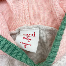 Load image into Gallery viewer, Girls Seed, knitted cotton hooded poncho sweater, GUC, size 00,  