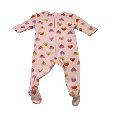 Girls Dymples, cotton zip coverall / romper, FUC, size 0000,  