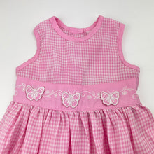 Load image into Gallery viewer, Girls vintage, lightweight gingham dress, armpit to armpit: 24cm, GUC, size 0-1, L: 45cm