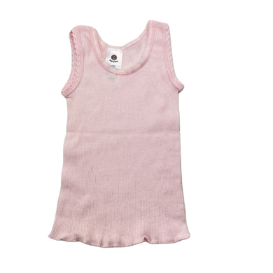 Girls Dymples, pink ribbed cotton singlet top, GUC, size 00,  