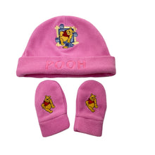 Load image into Gallery viewer, Girls Disney, Winnie the Pooh fleece hat &amp; mittens, GUC, size 1-2,  