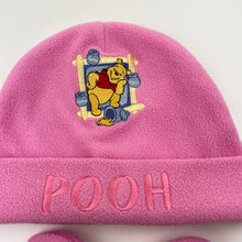 Load image into Gallery viewer, Girls Disney, Winnie the Pooh fleece hat &amp; mittens, GUC, size 1-2,  