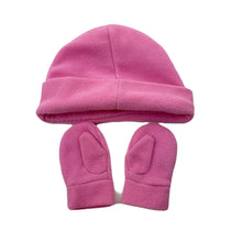 Load image into Gallery viewer, Girls Disney, Winnie the Pooh fleece hat &amp; mittens, GUC, size 1-2,  