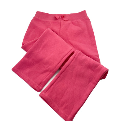 Girls H&T, pink fleece lined track pants, Inside leg: 44cm, EUC, size 5,  