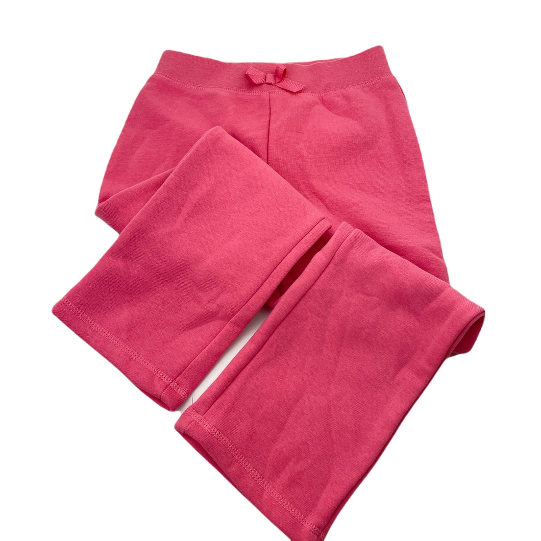 Girls H&T, pink fleece lined track pants, Inside leg: 44cm, EUC, size 5,  