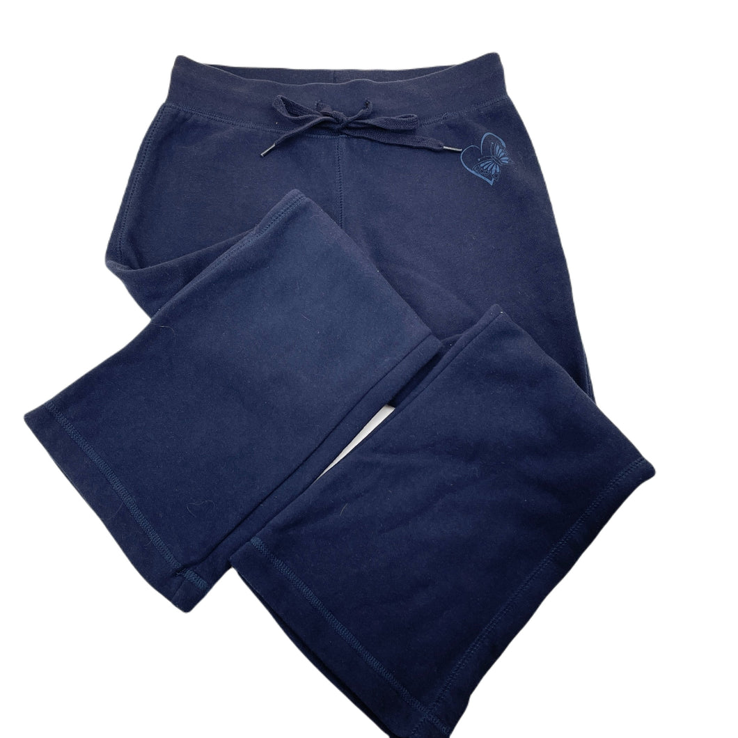 Girls Target, navy fleece lined track pants, Inside leg: 52cm, EUC, size 7,  
