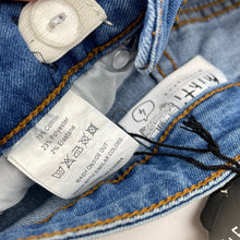 Load image into Gallery viewer, unisex Minti, paint spot stretch denim jeans, adjustable, Inside leg: 39cm, NEW, size 4,  