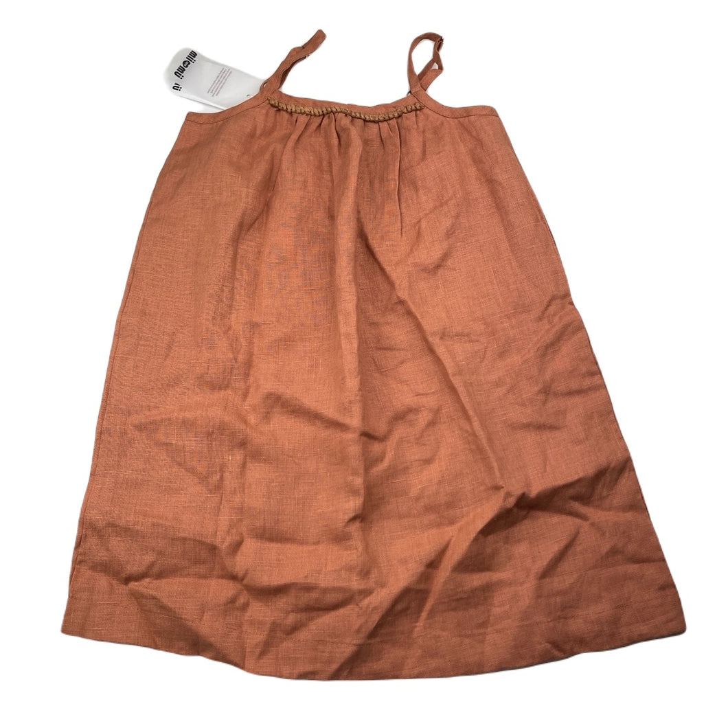 Girls Mii Love Mu, 100% linen summer dress, NEW, size 5, L: 58cm