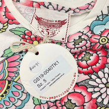 Load image into Gallery viewer, Girls PAPER WINGS, organic cotton cropped floral tee / top, NEW, size 5,  